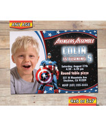 Captain America Photo Birthday Party Invitation - $8.99