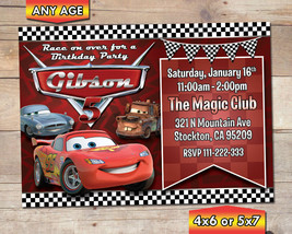 Cars Birthday Party Invitation - $7.99