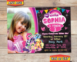 My Little Pony Photo Birthday Party Invitation - $8.99
