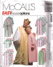 McCalls Sewing Pattern 2499 Childs Girl Robe Pajamas Size M-L - $13.46