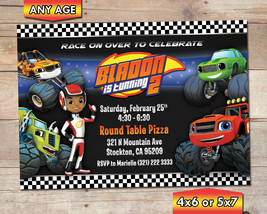 Blaze and the Monster Machines Birthday Party Invitation - $7.99