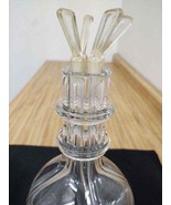 Vintage hand blown clear glass four/liquor decanter bottle, Czech made. - $118.75