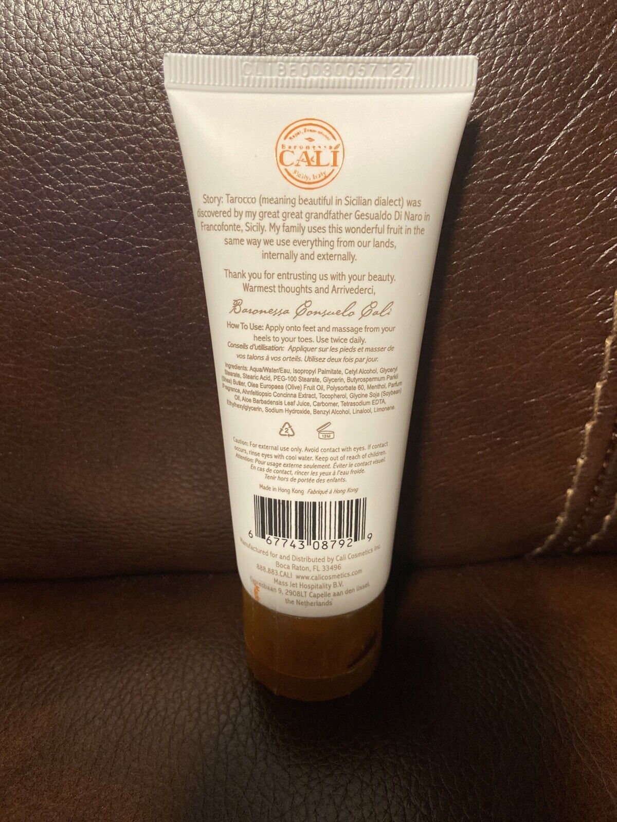 Tarocco Sicilian Blood Orange Foot Cream Sealed 75ml/2.5oz Moisturizers