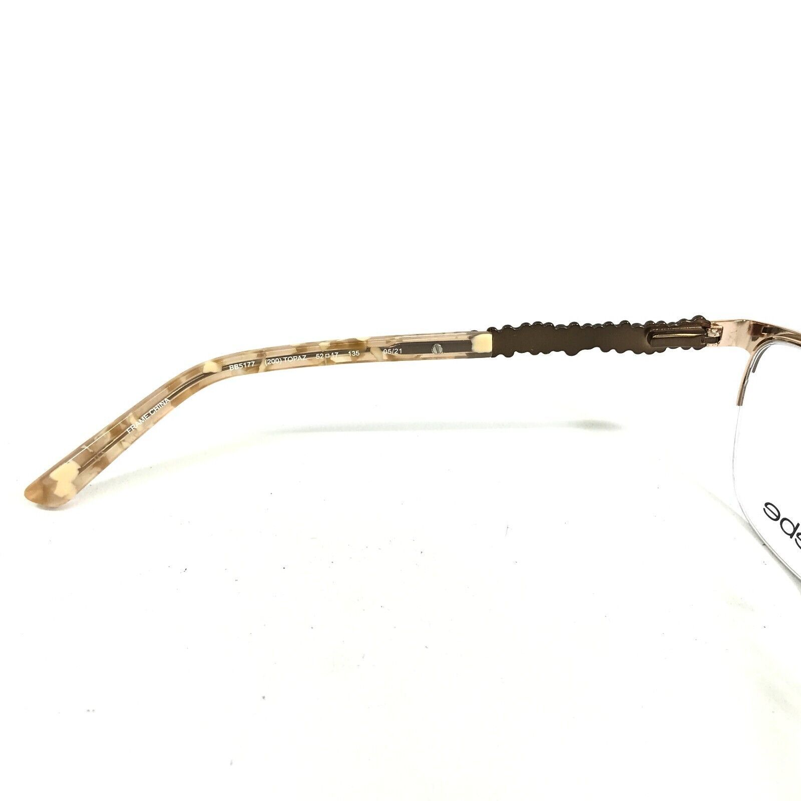 Bebe Eyeglasses Frames BB5177 200 TOPAZ Floral Brown Gold Crystals 52 ...