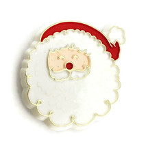 Vintage Hallmark Santa Face Christmas Pin Brooch Claus Plastic - $11.14