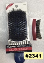 Annie Curved Bristles Club Brush 100% Natural Boar Bristles Soft #2341 - $2.56