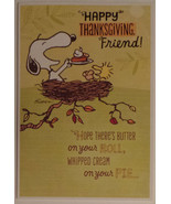Charlie Brown and Friends Peanuts Thanksgiving Card &quot;Happy Thanksgiving ... - $2.99