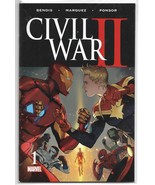 Civil War II #1 Marvel Comics 2016 Captain Marvel, Iron Man Spider-man - $9.40