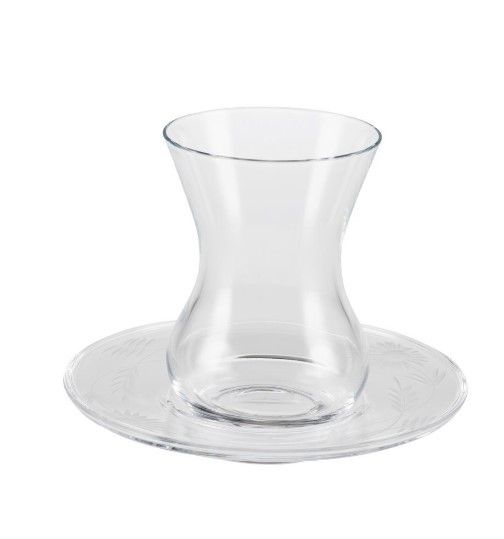Tea Set, Nostalgia, Tea Glass and Plate, 135 cc, 2 Pieces Tea Cup Set - $25.83
