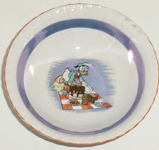 Walt Disney Productions Donald Duck Bowl Cereal Soup Vintage 1940s 1950s... - $29.95