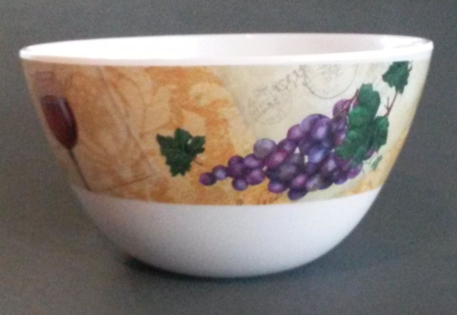 Primary image for WINE theme DIP BOWL Snack Appetizer Candy Dish Grapes NEW