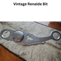 Renalde Aluminum Horse Shanked Port Bit 5" Mouth Heart Cut Out Plain Concho USED image 1