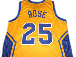 Derrick Rose #25 Simeon High School Men Basketball Jersey Yellow Any Size image 2
