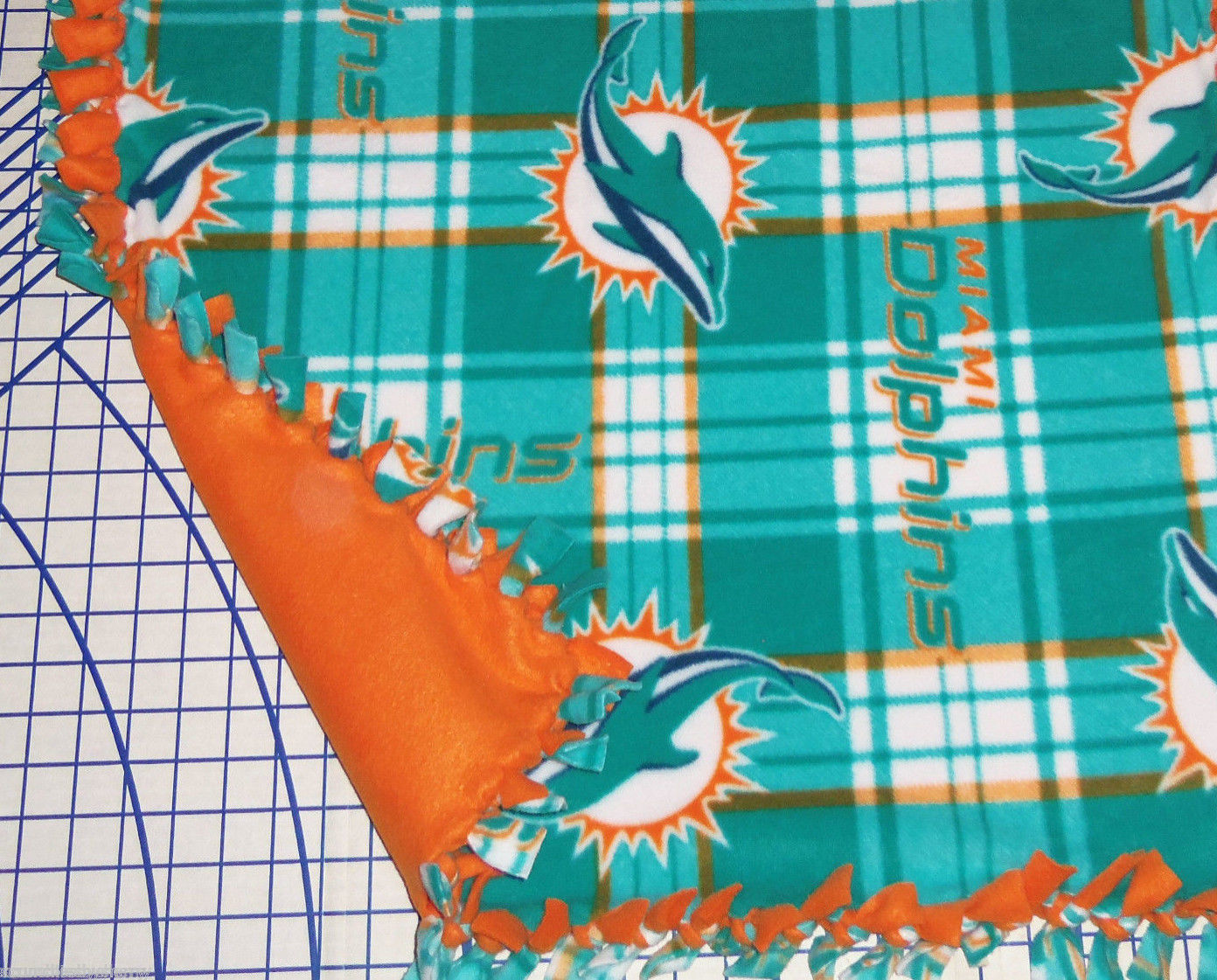 Officially Licensed NFL Miami Dolphins Retro Fleece Blanket