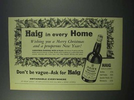 1960 Haig Gold Label Scotch Ad - In Every Home - $14.99