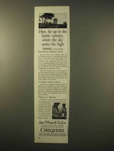 1963 Chequers Scotch Ad - Far Up in The Lonely Country - $14.99