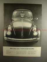 1969 Volkswagen Beetle Car Ad, Starts to Look Beautiful - $14.99