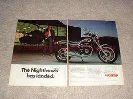 1982 Honda Nighthawk Motorcycle 2-page Ad, Has Landed!! - $14.99