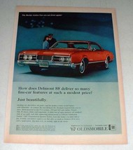 1966 Oldsmobile Delmont 88 Car Ad - Fine Car Features - $14.99