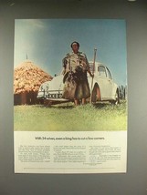 1966 Volkswagen VW Bug Beetle Ad, King Njiiri of Kenya - $14.99