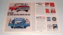 1964 Ford Pickup Truck, Econoline Van Ad - Big News! - $14.99