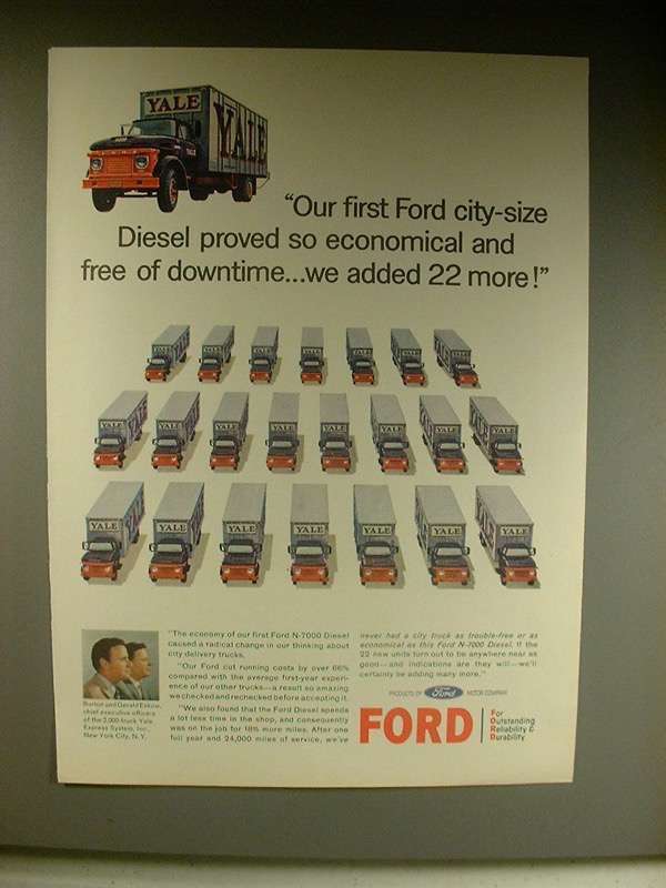 Primary image for 1963 Ford N-7000 Diesel Truck Ad - So Economical!