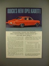 1966 Buick Opel Kadett Car Ad - Sporty New Fastback - $14.99