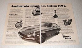 1974 Datsun 260-Z Car Ad - Anatomy of a Legend - $14.99