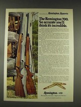1976 Remington 700 Rifle Ad - So Accurate, Incredible - $14.99