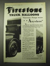 1931 Firestone Truck Balloons Tire Ad - Prompt Service - $14.99