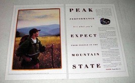 1998 Toyota Car Ad - Peak Performance In Mountain State - $14.99