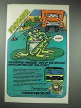 1982 Parker Brothers Frogger Atari Video Game Ad - $14.99