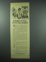 1960 Wrigley&#39;s Gum Ad - Having it Out With The Queen - $14.99