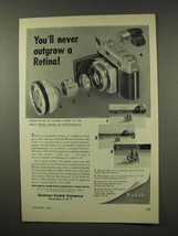 1956 Kodak Retina IIIc Camera Ad - Never Outgrow - $14.99