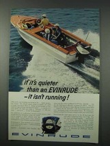 1961 Evinrude Starflite III Outboard Motor Ad - Quieter - $14.99