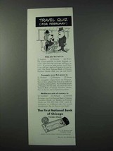 1961 First National Bank of Chicago Travelers Checks Ad - $14.99