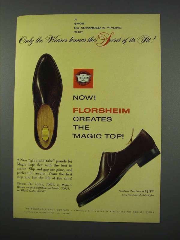 Primary image for 1961 Florsheim Royce 30016 Shoe Ad - Secret of Its Fit