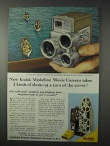 1958 Kodak Medallion 8 Movie Camera Ad - Turn of Turret - $14.99