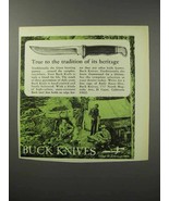 1970 Buck Knives Ad - True To The Tradition of Heritage - $14.99