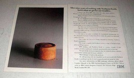 1987 IBM Computers Ad - Working with Northern Foods - $14.99
