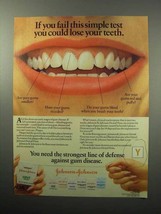 1987 Johnson &amp; Johnson Dental Floss Ad - Simple Test - $14.99