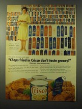 1964 Crisco Shortening Ad - Chops Don't Taste Greasy - $14.99