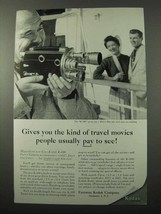 1956 Kodak Cine-Kodak K-100 Camera Ad - Pay to See - $14.99