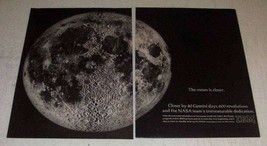 1966 IBM Gemini and Apollo Programs Ad - Moon is Closer - $14.99