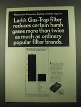 1969 Lark Cigarettes Ad - Reduces Certain Harsh Gases - $14.99