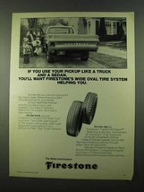 1974 Firestone Transport 500 Wide Oval Truck Tires Ad - Helping You - $14.99