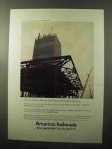 1970 America's Railroads Ad - NY World Trade Center - $14.99