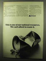 1970 American Can Company Ad - National Resources - $14.99