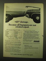 1970 Allstate Insurance Ad - Bumpers Not Equal - $14.99