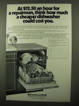 1971 KitchenAid Dish Washer Ad - Cheaper Could Cost - $14.99